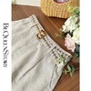 BeQueenStory【海岛日记】百搭气质时尚亚麻皮带休闲裤短裤夏季新款 商品缩略图2