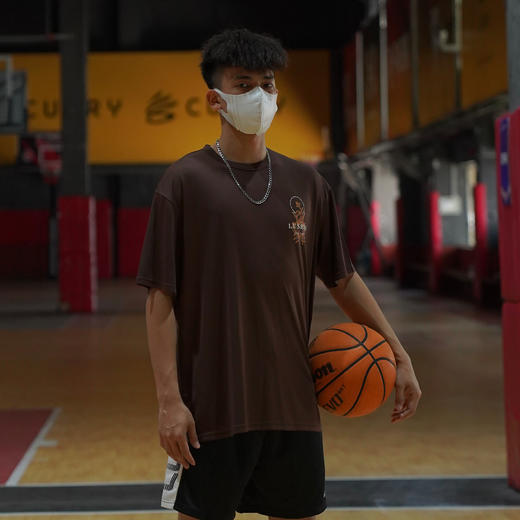 LUSHISI运动短裤男速干排汗透气训练美式篮球双侧字母球裤[幻影] 商品图3