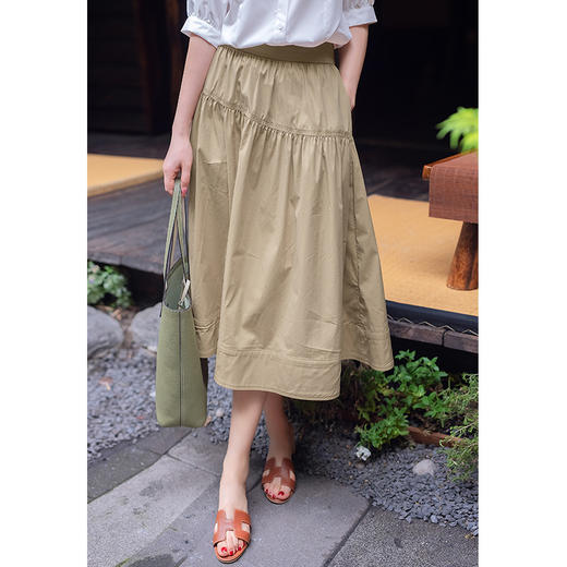 【福利清仓】有机棉 法式优雅分割半身裙 商品图1