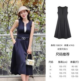 【破价】N°28小个子版【郁金香裙】收腰无袖V领连衣裙9A21L007