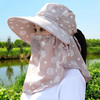 TZW-棉麻凉帽帽子女夏季面罩遮脸太阳帽大沿紫外线采茶骑车遮阳帽 商品缩略图3