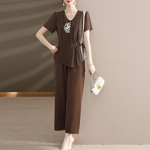 TZW-夏季中国风妈妈装休闲套装短袖气质中老年女装夏装新款两件套洋气 商品图7