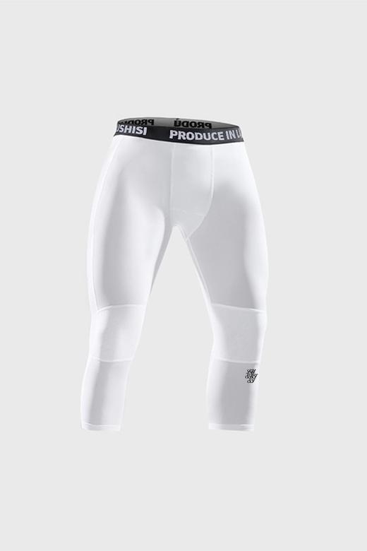 LUSHISI七分裤美式篮球运动九分打底裤高弹裤护膝加厚束脚紧身裤 商品图5