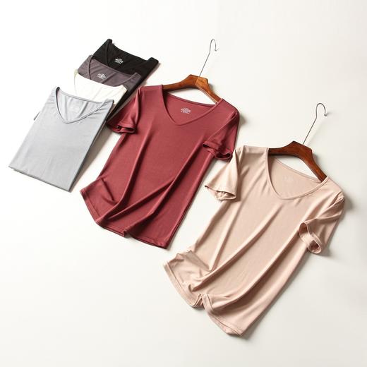 weyo夏季新款女兰精莫代尔圆领V领短袖1738、1739 商品图1