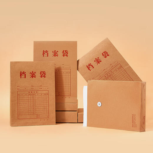 齐心(Comix) 50只A4混浆200g加厚牛皮纸档案袋  EA6046 商品图1