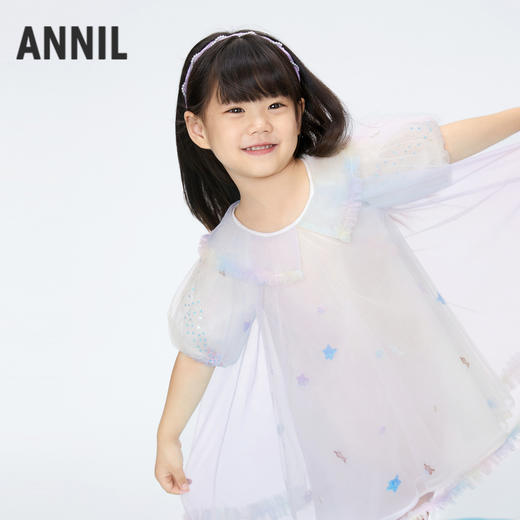 女童炫彩网纱礼裙公主裙裙子新款安奈儿童装实体店同款XG423838 商品图2
