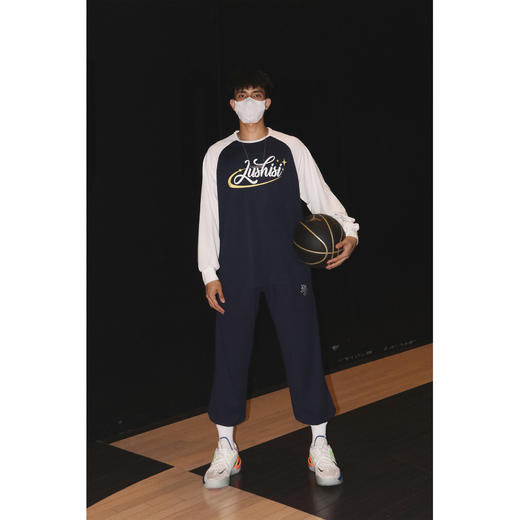 LUSHISI梭织运动裤男夏季篮球长裤灰色薄速干裤跑步透气束脚裤子 商品图3