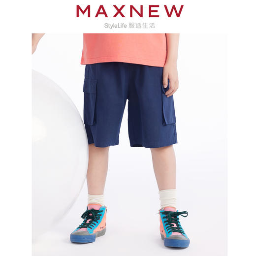 【短裤】 童装工装五分贴袋运动外穿裤 1N2344205 商品图3