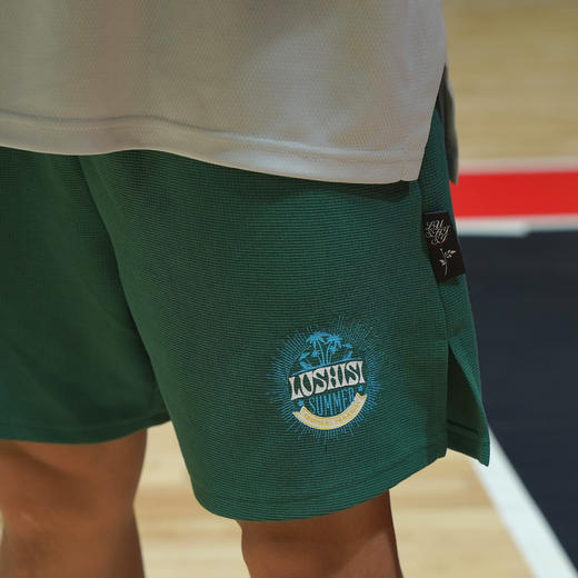LUSHISI美式休闲宽松运动华夫格短裤男夏季篮球休闲四分裤[丛林] 商品图1