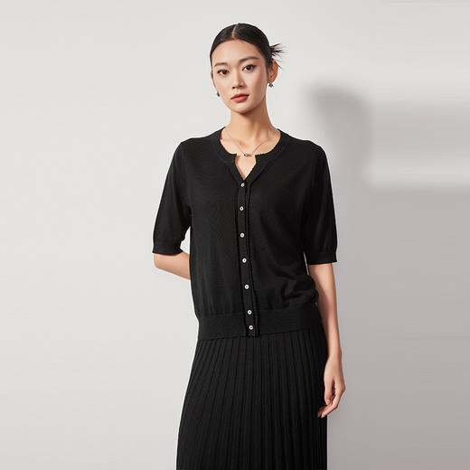 东黎 • 丝绒女士春夏花边领短袖 4067 商品图8