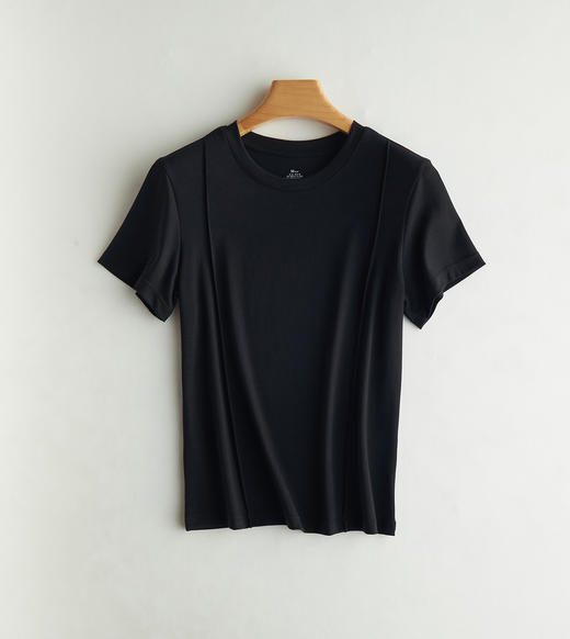 weyo夏季新款女棉莫前捏折圆领短袖T恤18310 商品图3