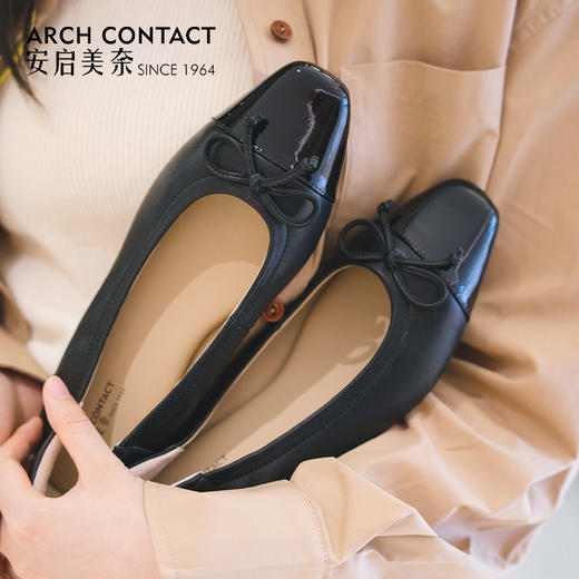 安启美奈方尖头一脚蹬单鞋，柔软鞋后跟，久走不累 商品图3