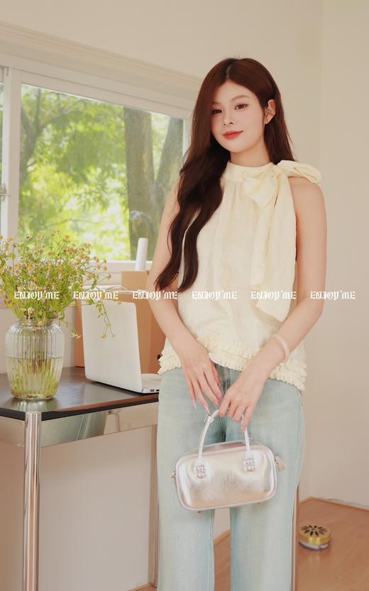 【门店同款】ENJOY夏季浪漫-洋气挂脖绑带上衣 157468242 商品图2