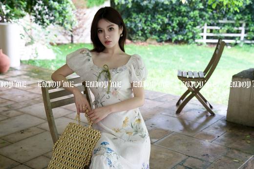 【门店同款】ENJOY夏季南法-茶歇方领印花连衣裙 157544073 商品图7
