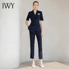IWY/短袖藏青色西装套装女设计感高端商务气质经理修身西服套裤装232021C1P1 商品缩略图0