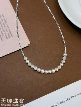 精美珍珠925银项链款三