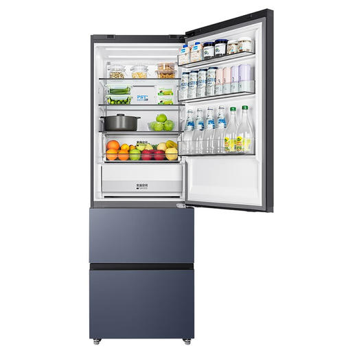 美的（Midea）冰箱401升三门超一级净化净味除菌纯平全嵌保鲜家用智能大冰箱BCD-401WUTGPZM迷境灰 商品图3