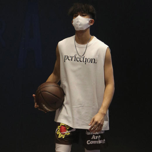 LUSHISI重磅无袖T恤背心坎肩美式篮球街头[P系列]休闲运动宽松男 商品图0