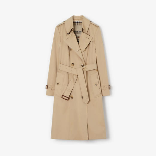 BURBERRY 巴宝莉 女士切尔西版型 – 长款 Heritage Trench 束腰风衣 卡其色 8079407 A1366 商品图0
