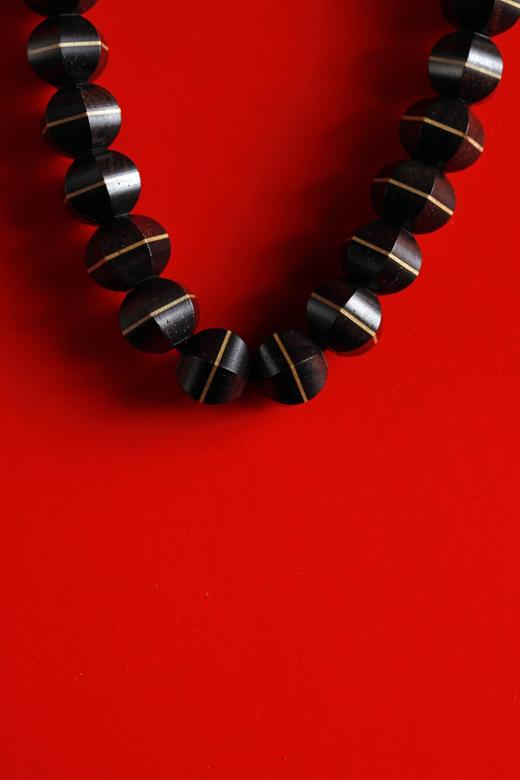 ZGT0117°紫光檀&极薄黄杨木榫卯珠手串 商品图5