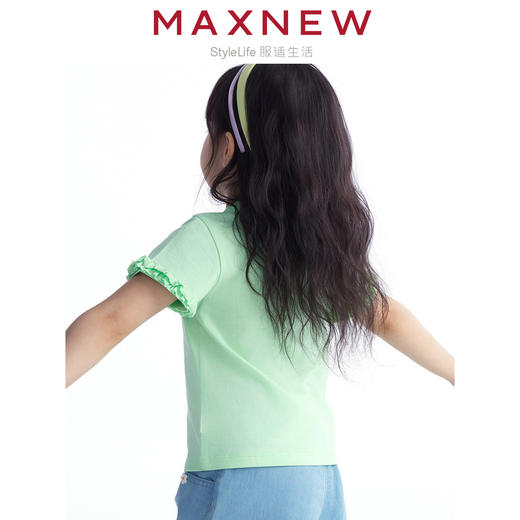 【T恤】 小童纯棉可爱花瓣袖T恤 1N2351214 商品图1