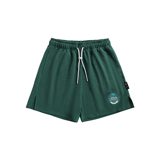 LUSHISI美式休闲宽松运动华夫格短裤男夏季篮球休闲四分裤[丛林] 商品图3