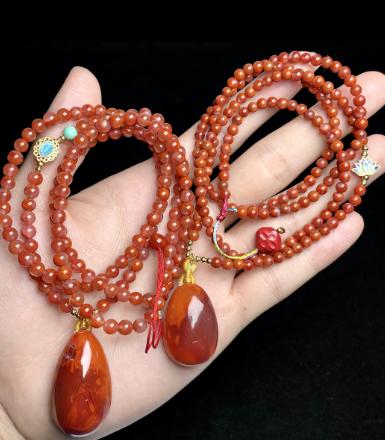 44756南红玛瑙水滴吊坠~多样性发一 商品图0