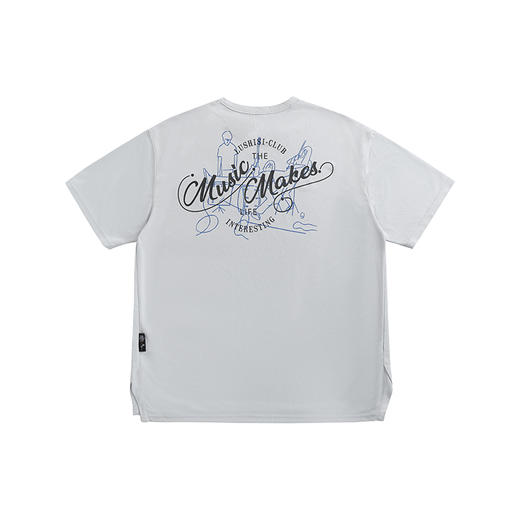 LUSHISI夏季新品速干网眼运动轻薄透气短袖T恤宽松短袖男[乐队] 商品图4