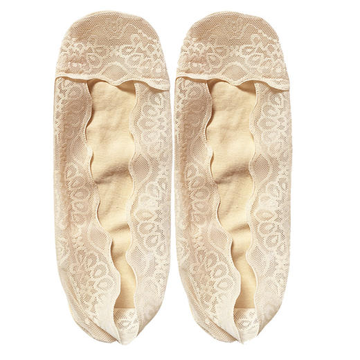 5双装【大码蕾丝船袜女】夏季浅口冰丝棉袜 大脚硅胶防滑 39-42 43袜子 商品图4