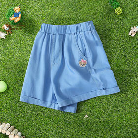 【莱赛尔·天丝】【110-130】【精典泰迪】轻薄牛仔短裤夏季女童牛仔短裤