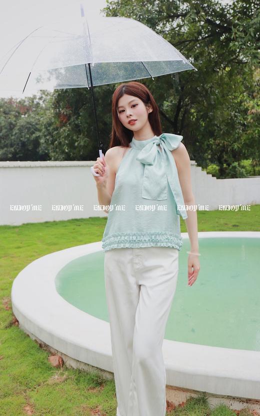 【门店同款】ENJOY夏季浪漫-洋气挂脖绑带上衣 157468242 商品图7