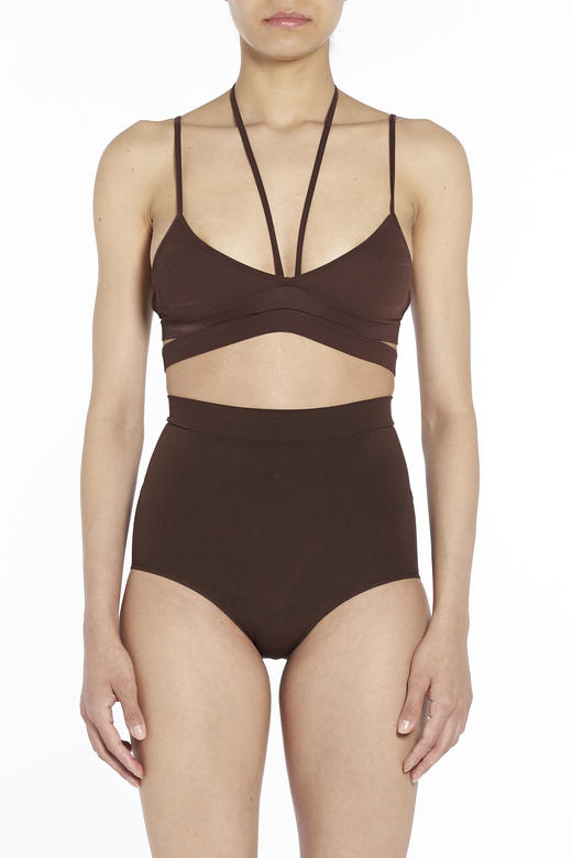 罗纹针织双层文胸 商品图0