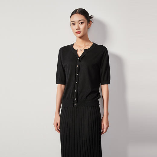 东黎 • 丝绒女士春夏花边领短袖 4067 商品图10