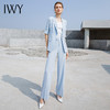 IWY/夏季透气浅蓝色西服短袖职业女修身高端商务通勤西装阔腿裤装232014C1+P6 商品缩略图4
