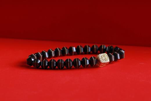 ZGT0117°紫光檀&极薄黄杨木榫卯珠手串 商品图0