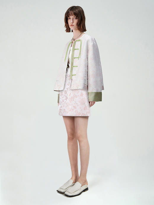 Self Who新中式外套女2024春新款盘扣休闲百搭宽松轻奢高级感上衣 商品图1