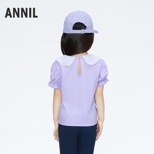 女童清凉T恤翻领短袖上衣夏季新款安奈儿童装实体店同款XG421720 商品图2