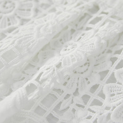 谜底套装女士2024年夏季新品通勤风蕾丝拼接衬衫+短裤242MTZ0553 商品图3