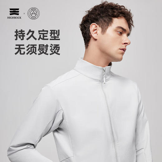 鹅铠甲天石户外运动防风软壳衣男士无帽款跑步徒步弹力休闲薄款夹克G618 商品图3