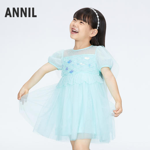 女童蓬蓬网纱公主礼裙裙子夏季新款安奈儿童装实体店同款XG423722 商品图0