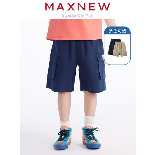 【短裤】 童装工装五分贴袋运动外穿裤 1N2344205 商品图0