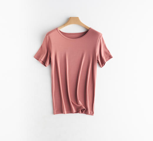 weyo 夏季新款女兰精莫代尔休闲圆领短袖T恤17310 商品图4