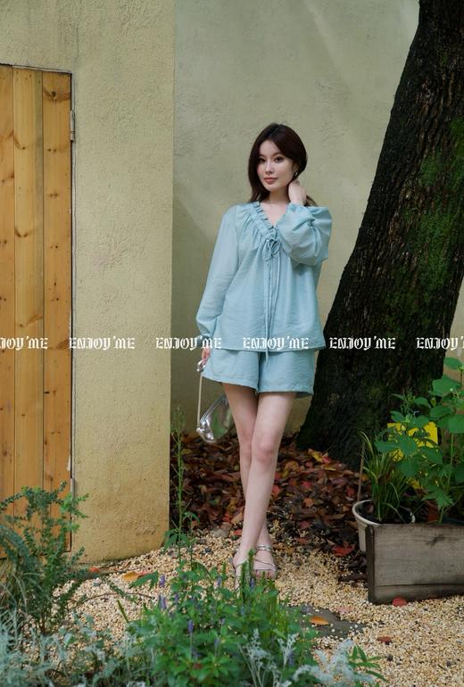 【门店同款】ENJOY夏季浪漫-木耳边抽绳短裤套装 157504282 商品图2