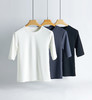 weyo 夏季新款女棉莫纯色5分袖圆领T恤1837 商品缩略图2