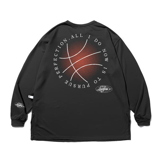 LUSHISI秋季[日落篮球]网眼速干运动长袖t恤男训练投篮服美式街头 商品图4