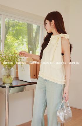 【门店同款】ENJOY夏季浪漫-洋气挂脖绑带上衣 157468242