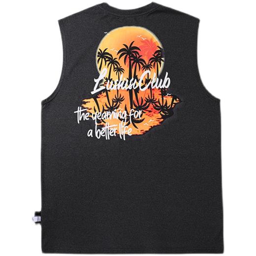 LUSHISI[落日黄昏]印花无袖短袖坎肩背心t恤宽松投篮服篮球运动男 商品图4