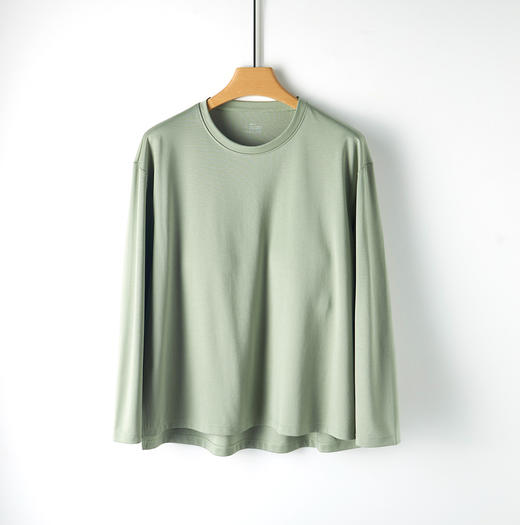 weyo 夏款女索罗纳长袖家居服罩杯T恤纯色圆领上衣12301 商品图2