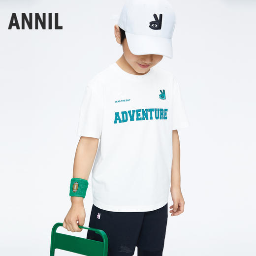 男童宽松圆领短袖上衣夏季新款安奈儿童装实体店同款AB421756 商品图2
