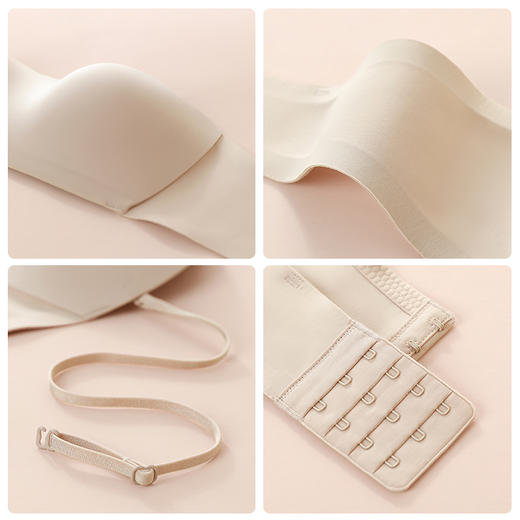 【商场同款】熳洁儿 抹胸式夏日美背无钢圈无痕聚拢文胸BC通杯24201528 商品图4